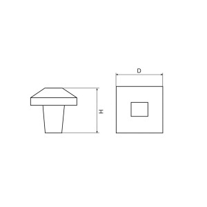 Ручка-кнопка (Л-С) 1340 CHROME