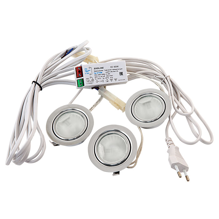 К-кт 3 свет.хром МАТОВ(с трансф,с шнур)