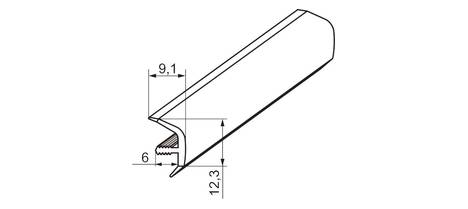 Профиль 108 хром мат 2 м (95)