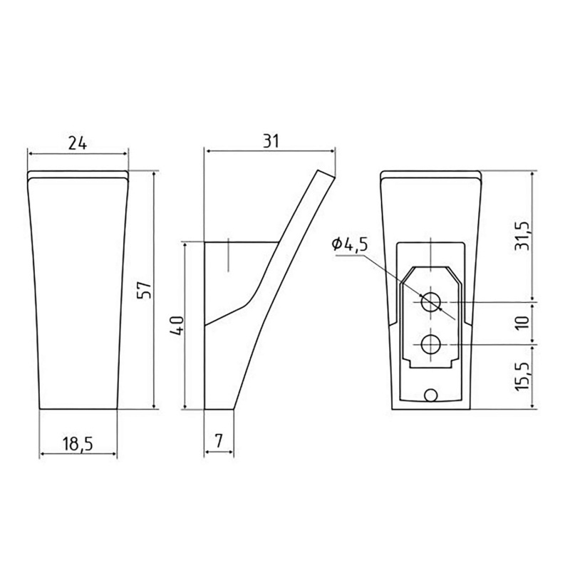 (EDS) Крючок FHK-15003(5003)-N00-MB черный мат