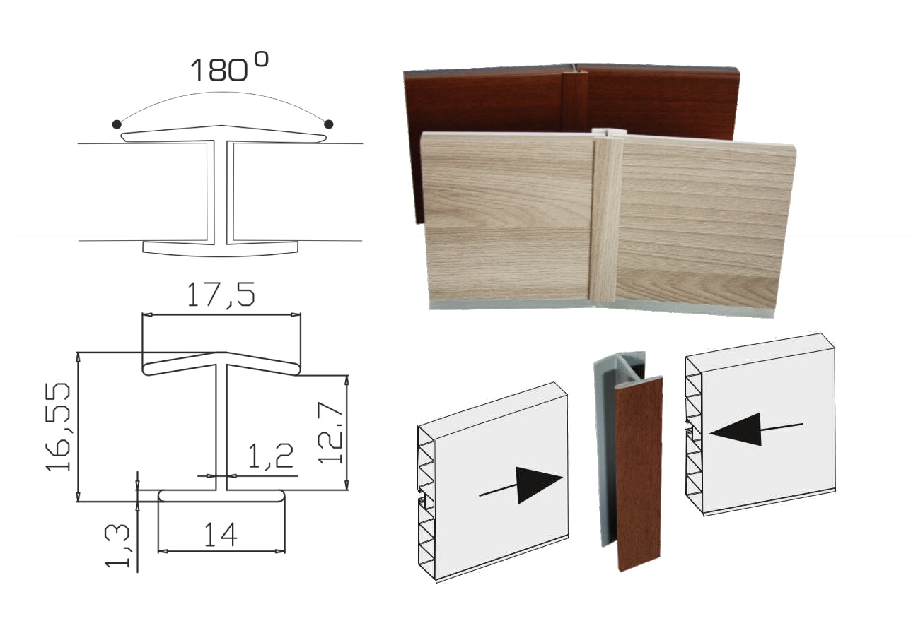 Соединение цоколя 180 гр H 100 ШИМО СВЕТЛЫЙ (Россия)