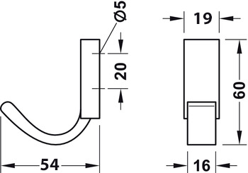 Крючок JET 235 Однорожковый  Золото мат С235Z.001OG																											