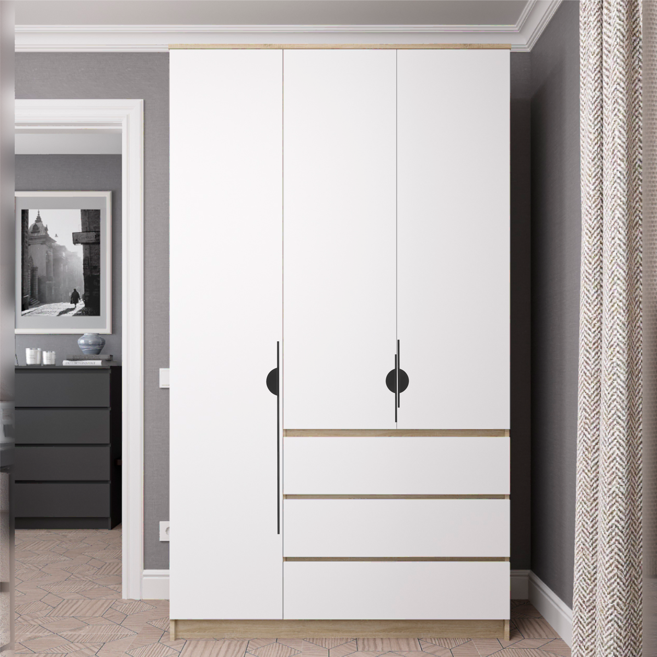 Ручка (Л-С) 22204 (6604)-192 МВ черный мат