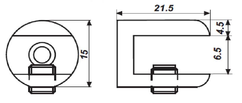 Полкодержатель (Л-С) 8907 хром д/зеркал