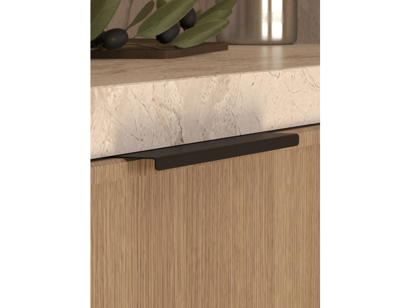  Ручка FLAT торцевая 544(596) ЧЕРНАЯ