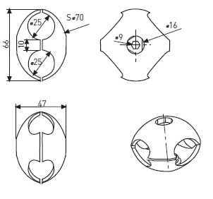 Соединитель JOCKER GP-2 хром (25 шт)