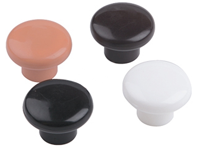 Ручка кнопка К 1 пластик (Черный) Матовый (100 шт)