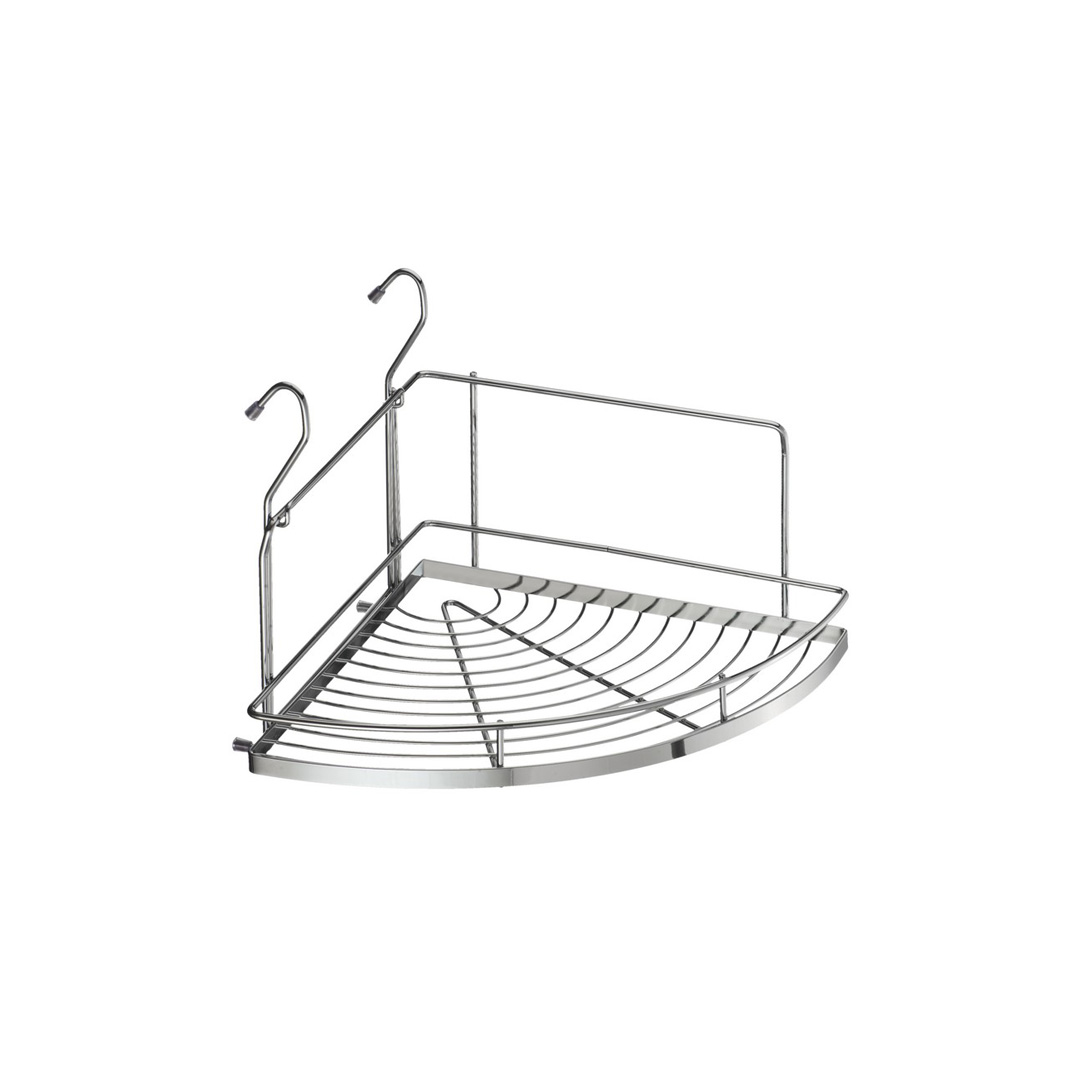 Полка угловая большая (320х320х280 мм) хром (YJ-G301)