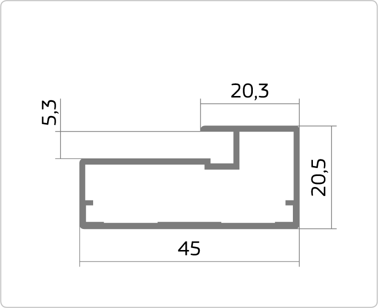 Профиль F1-19 шампань (д/стекла)