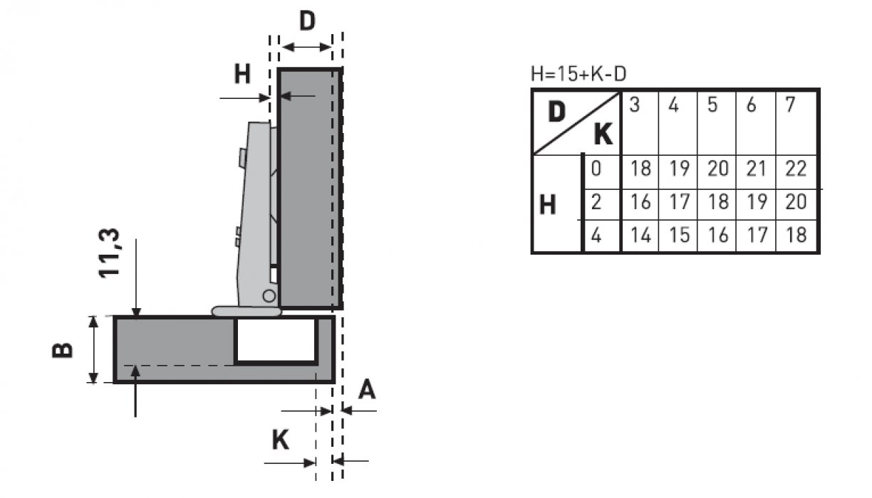 Петля Astil НН 8209 В накладная с доводчиком