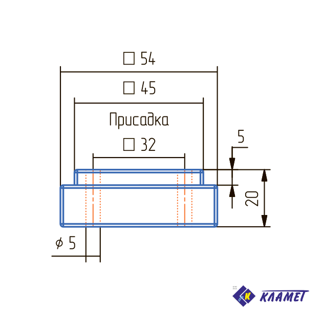 Опора ОСК-20 К (400 шт) ЧЕРНЫЙ