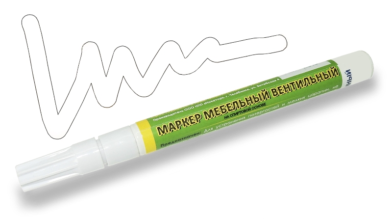 Маркер вентильный белый