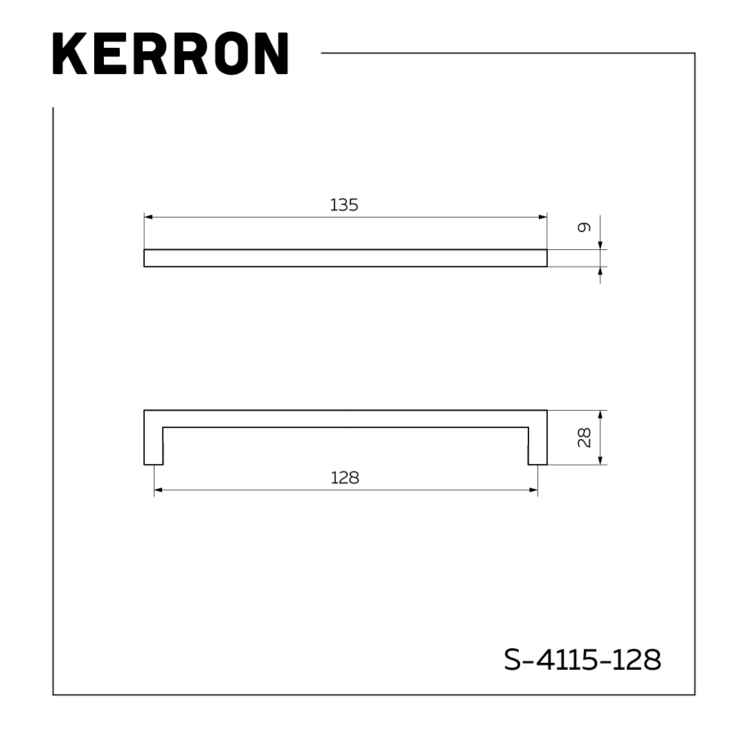 Ручка-скоба,128 мм (S-4115-128) хром