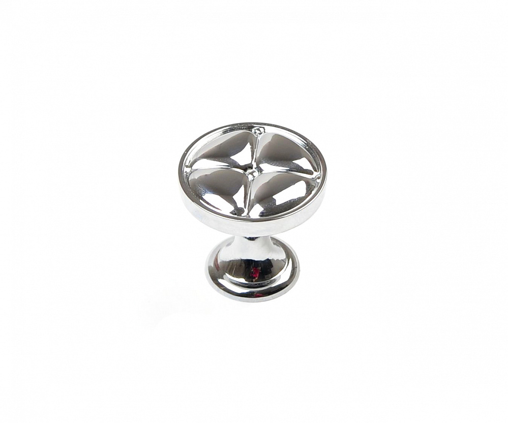 Ручка JET кнопка 132 замак ХРОМ  RQ132Z.028СР