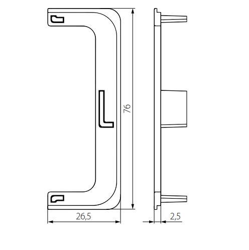 Заглушка SOLA для С-обр. AL533L41 ЧЕРНЫЙ универс