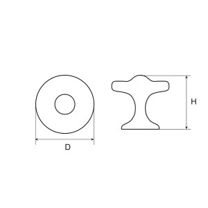 Ручка-кнопка (Л-С) 1701 BLACK MATT 