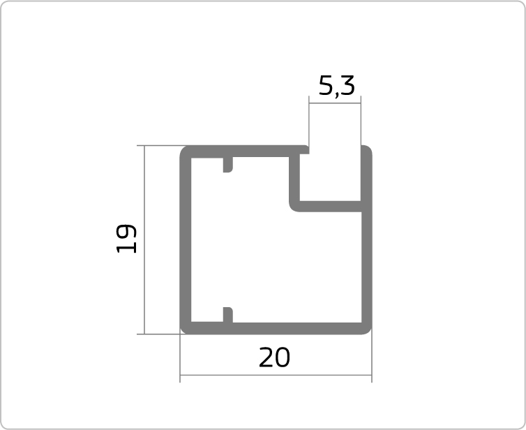 Профиль F1-17 шампань (рамка)