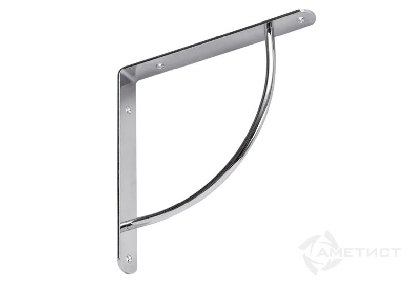 Полкод. угл.мет. PR-207 хром  выгнутый