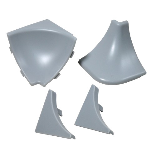 Заглушка к плинтусу вогнутый серый