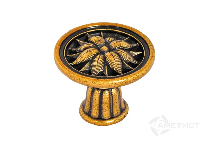 Ручка JET кнопка 191 замак ант.бр. RZ191Z.029BA