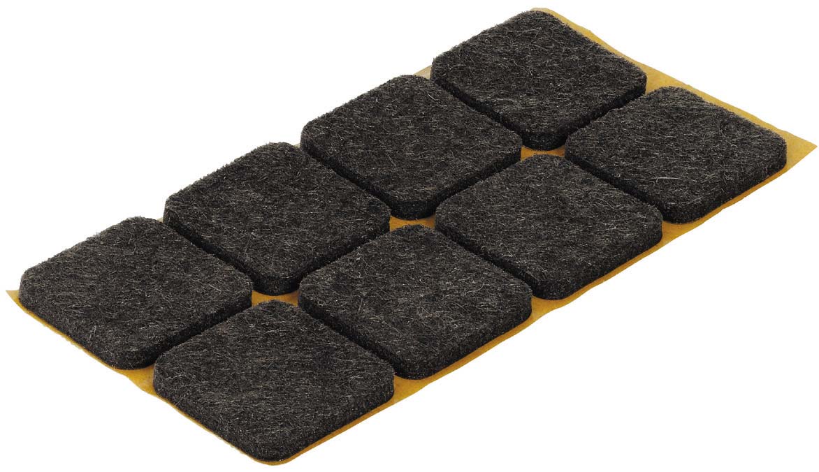Подпятник войлочный 30х30мм Темно-серая (20 шт)