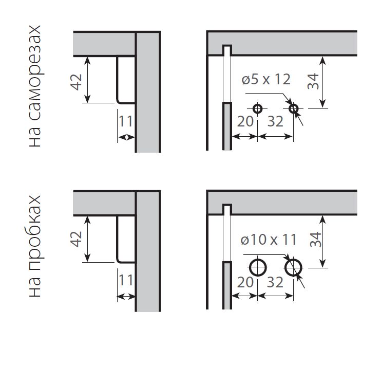 Навес Scarpi-4 левая  на саморезах + крышка